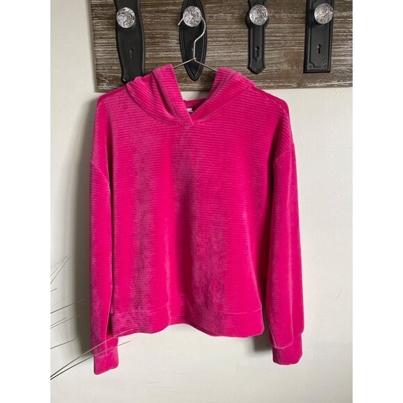 GAP Kids Fuchsia Velvet Ribbed Hoodie & Jogger Set XXL - Picture 2 of 10